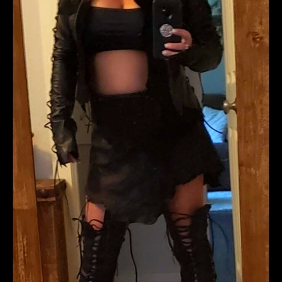 GiPSY Dharma Dresses & Skirts - Genuine Leather skirt & matching jacket by Gipsy Dharma.